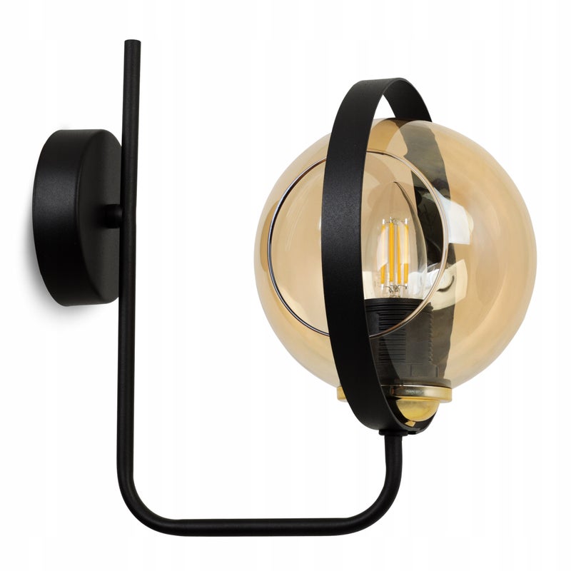 Lampa kinkiet ścienny Ring modern 1xE27 klosz kula pierścień miodowy Light Home LH