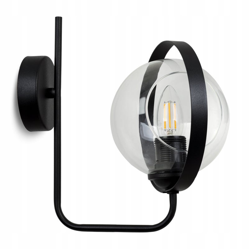 Lampa kinkiet ścienny Ring modern 1xE27 klosz kula pierścień transparentny Light Home LH