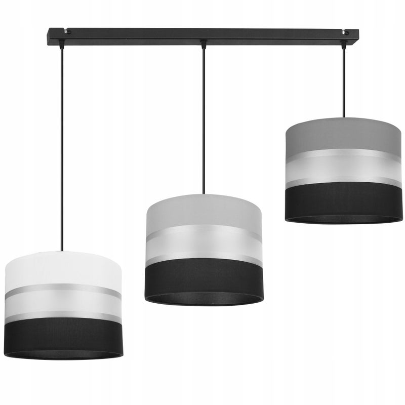 Lampa sufitowa wisząca Elegance 3xE27 abażur walec różnokolorowy Light Home LH
