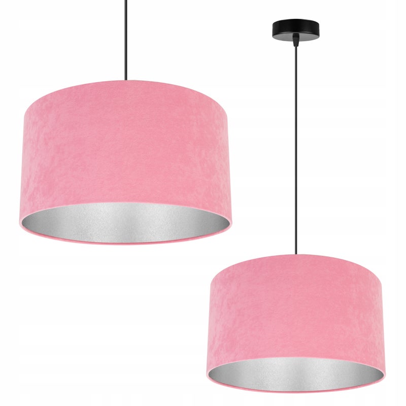 Lampa sufitowa wisząca modern Mediolan 1xE27 klosz owalny różowy Light Home LH