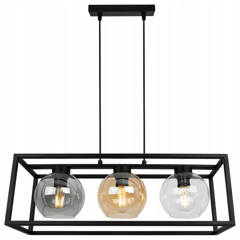 Lampa sufitowa wisząca Haga Cage modern 3xE27 abażur kule różnokolorowe Light Home LH
