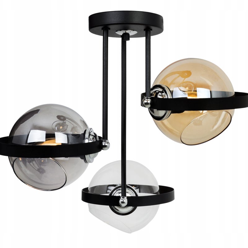 Lampa sufitowa wisząca Ring modern 3xE27 abażur kule wielokolorowe Light Home LH