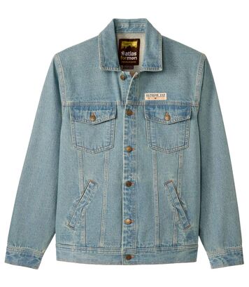 Jasnoniebieska kurtka jeansowa Mężczyzna Atlas For Men - Kolor : - Rozmiar : 4XL