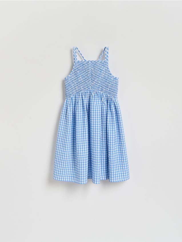 Reserved - Sukienka w kratę - jasnoniebieski