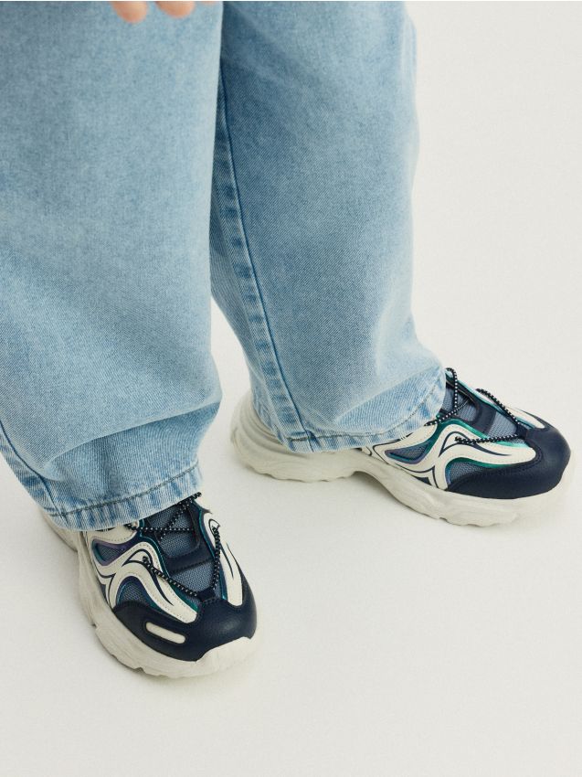 Reserved - Lekkie sneakersy - granatowy