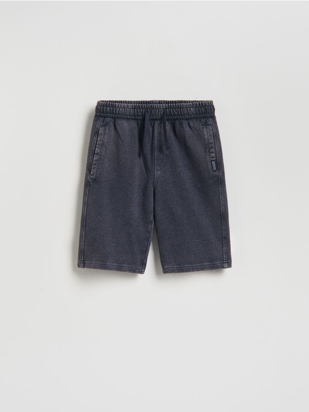 Reserved - Bawełniane bermudy - granatowy