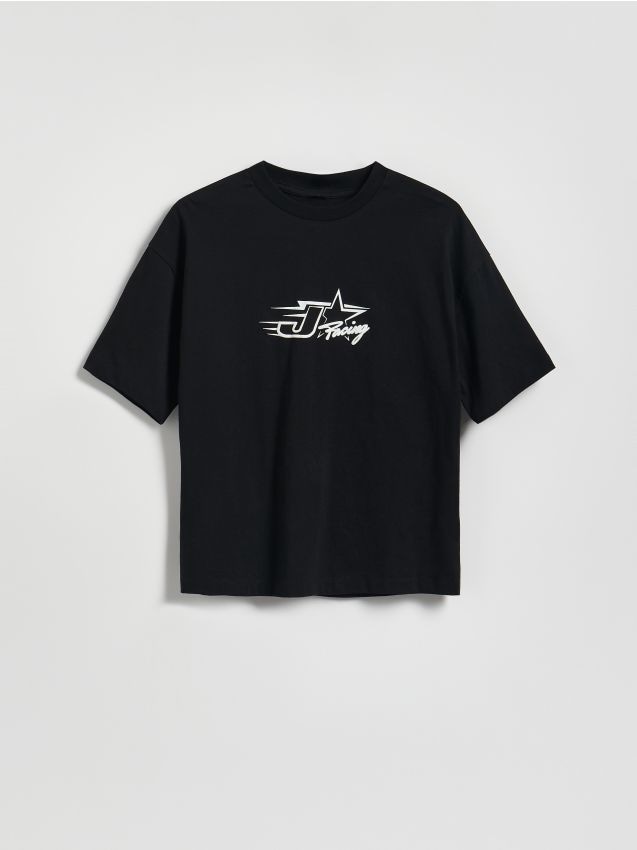 Reserved - T-shirt z nadrukiem - czarny
