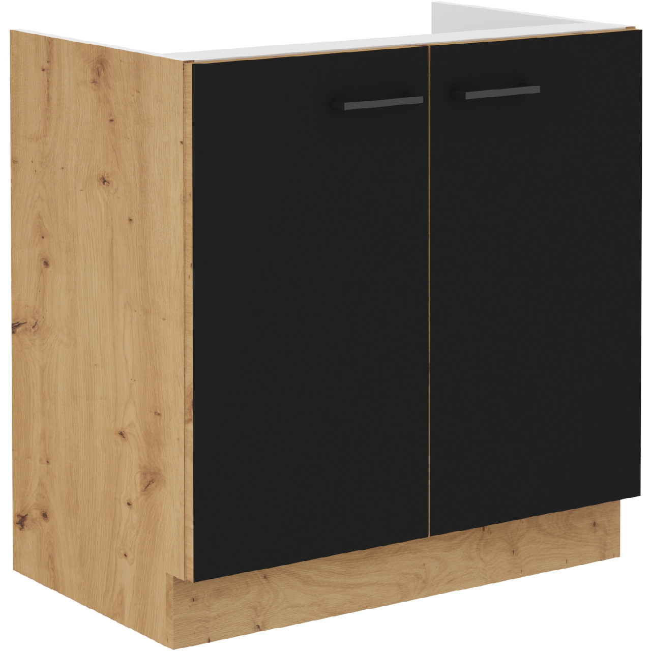 Szafka dolna pod zlew 80 MADERA 01 dąb artisan / czarny