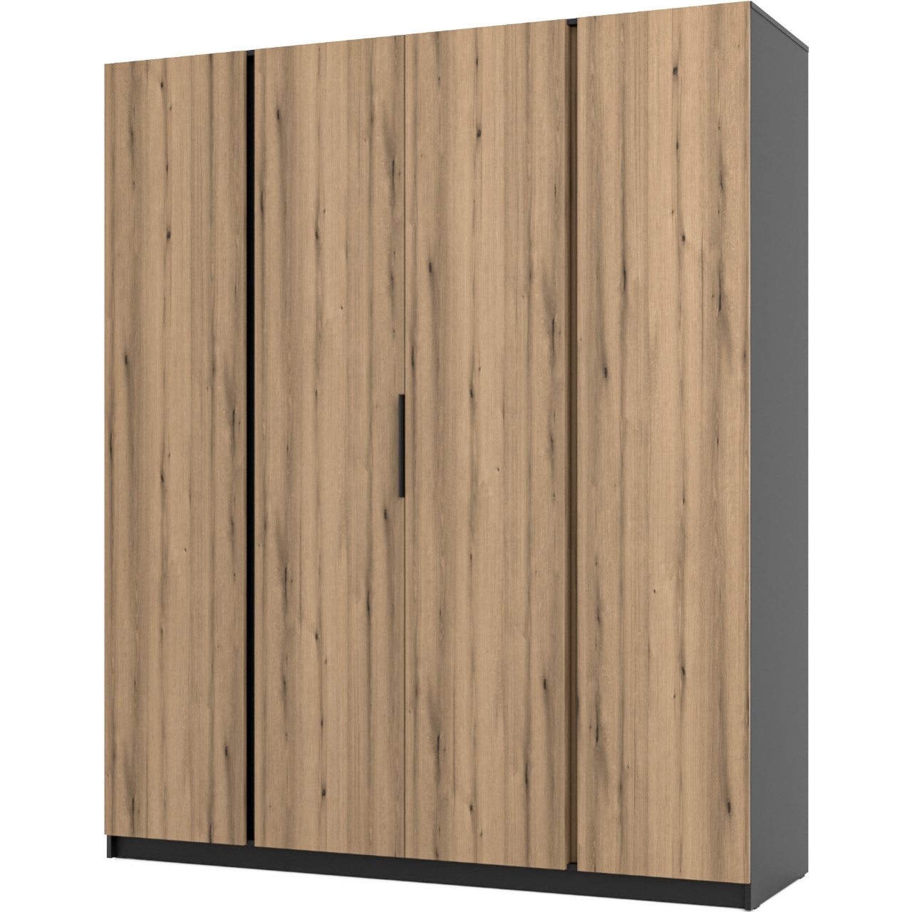 Szafa 200cm KAYA 07 czarny / dąb evoke