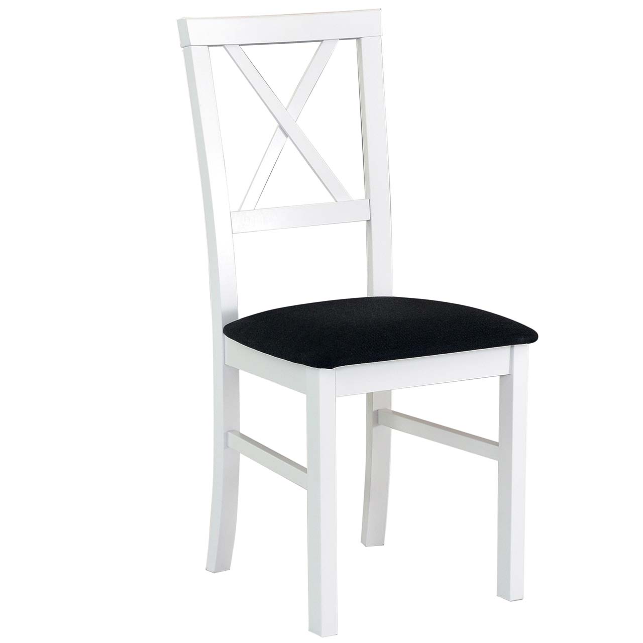 Krzesło DK51 białe z czarną tkanina 13B