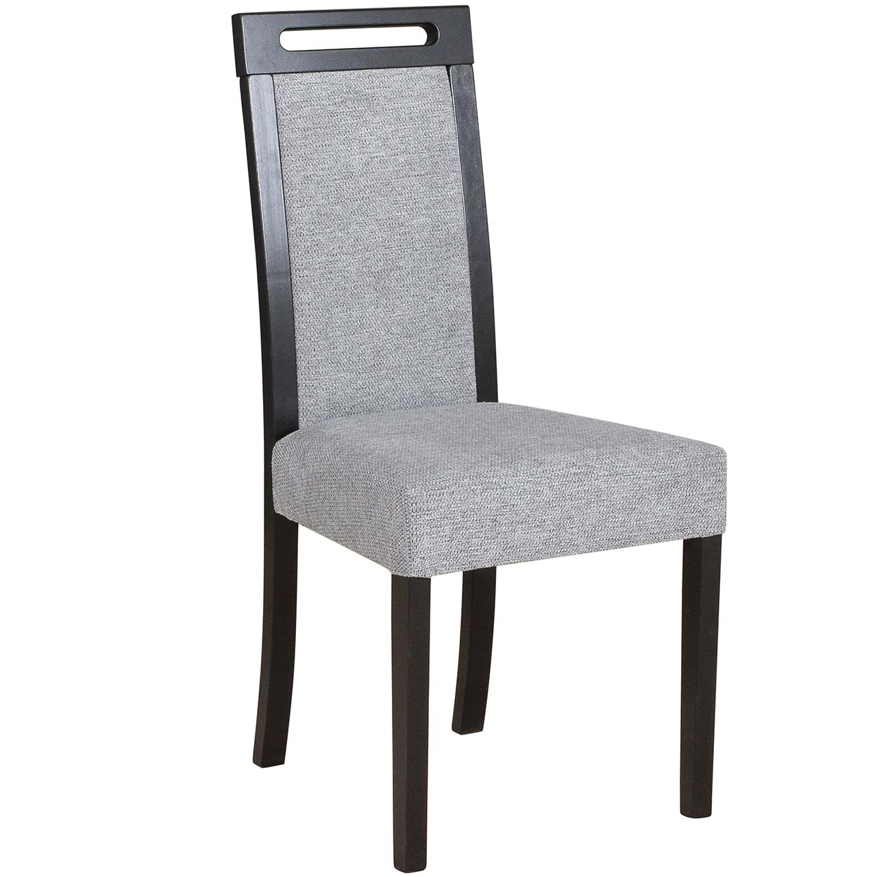 Czarne krzesło DK33 z szarą tkanina 37A