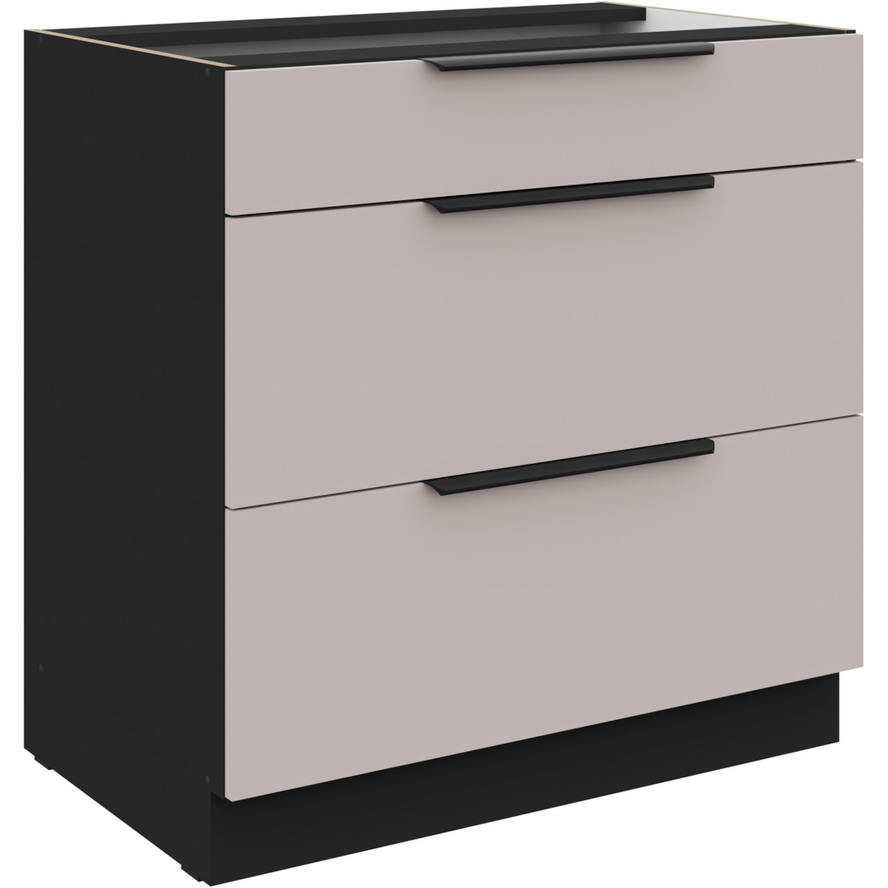 Szafka z szufladami 80 SILVIA 04 czarny / kaszmir