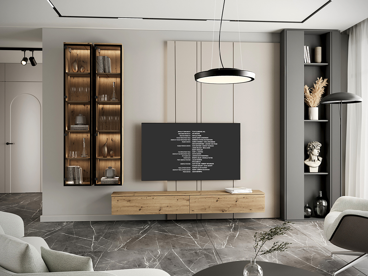 Meblościanka FIGO 3 dąb artisan