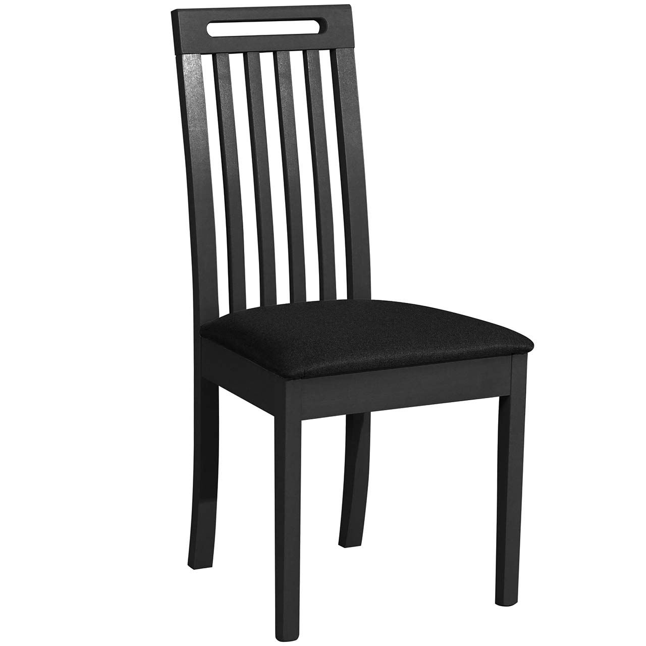 Czarne krzesło DK38 z czarną tkaniną 13B