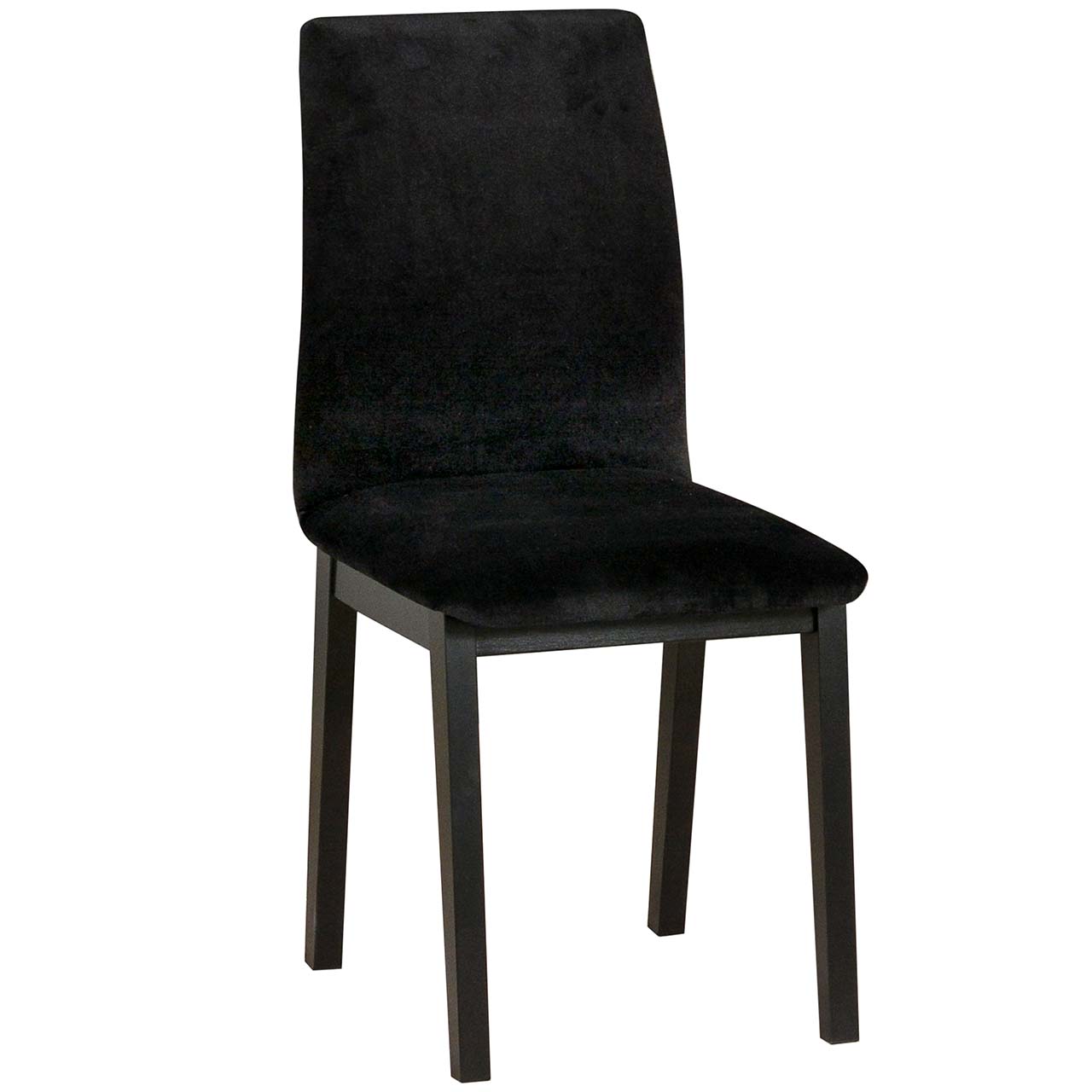 Tapicerowane krzesło DK46 czarne z czarną tkaniną 29B