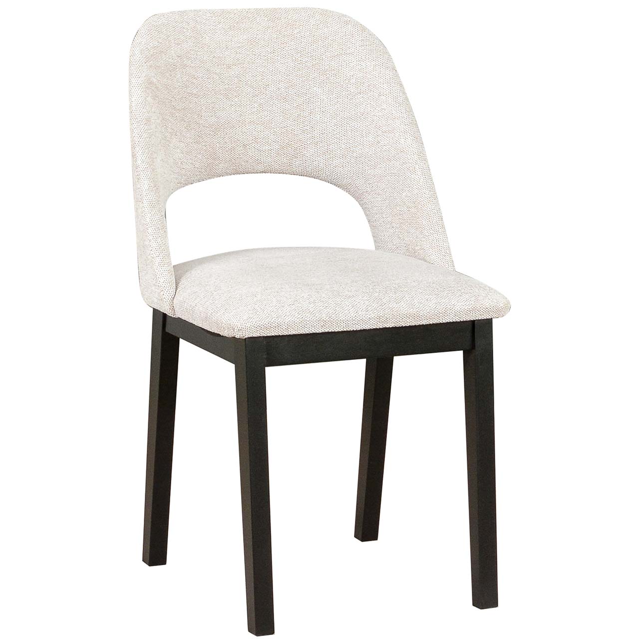 Białe krzesło tapicerowane DK28 tkanina 34A