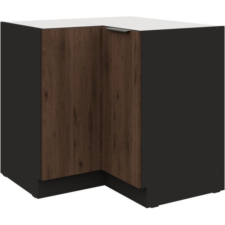 Szafka dolna narożna 90 SILVIA 16 czarny / orzech okapi