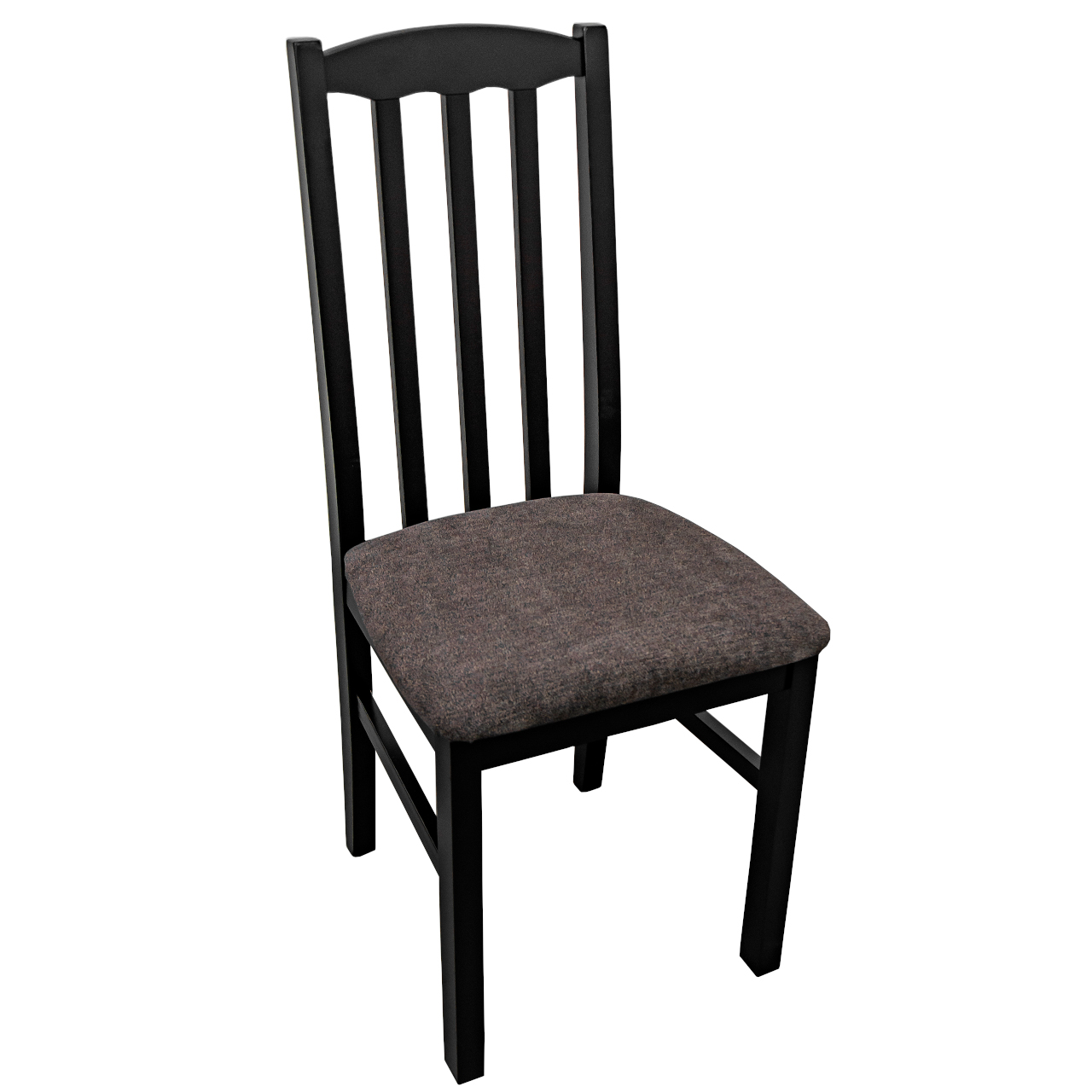 Czarne krzesło DK48 z ciemnym siedziskiem 22B