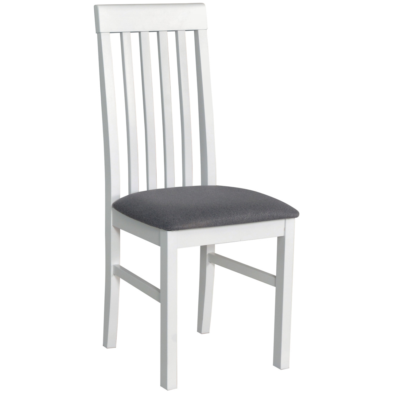 Białe krzesło DK50 z ciemnym siedziskiem 2B