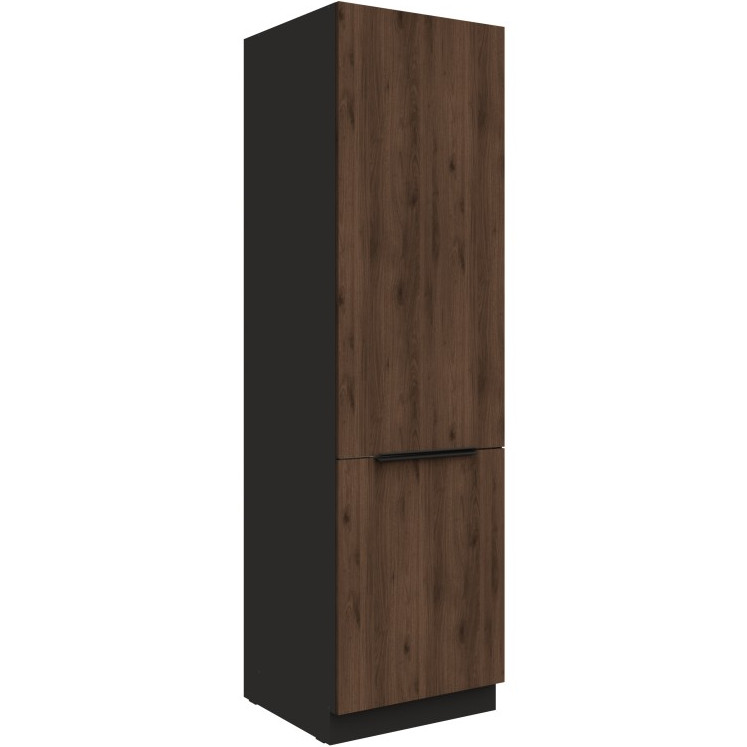 Zabudowa lodówki 60 SILVIA 45 czarny / orzech okapi