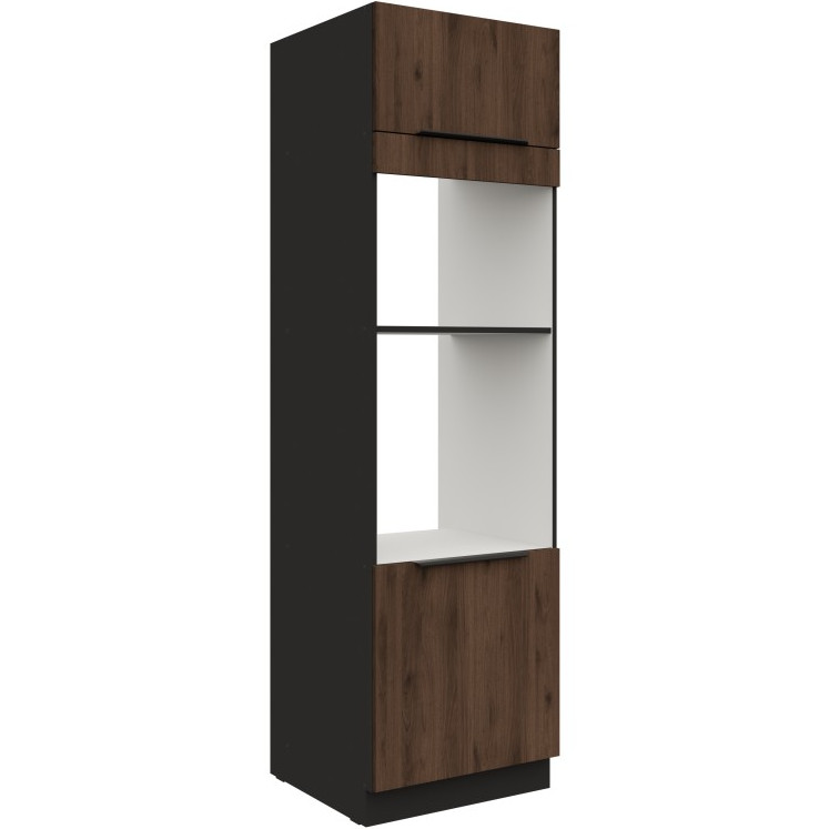 Słupek kuchenny 60 SILVIA 48 czarny / orzech okapi