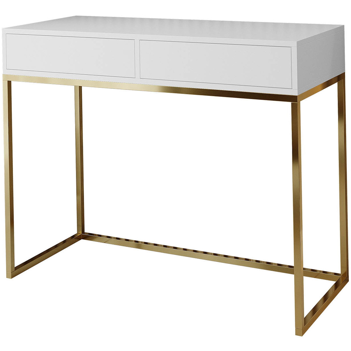 Toaletka ALICANTE 100cm złoty / biały