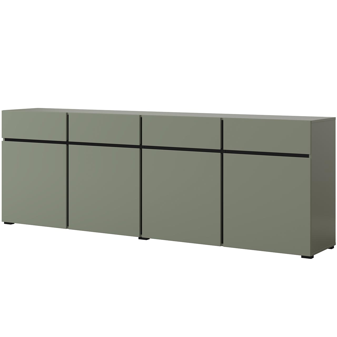 Komoda CROSI 25 zielony / czarny