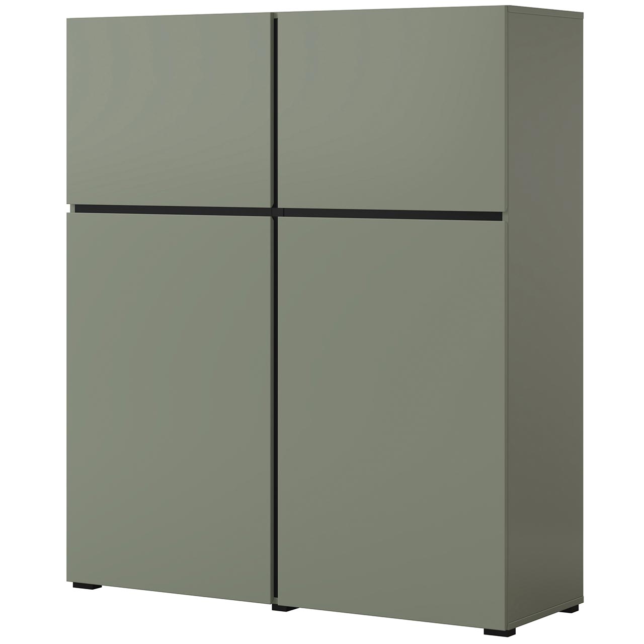 Komoda CROSI 76 zielony / czarny