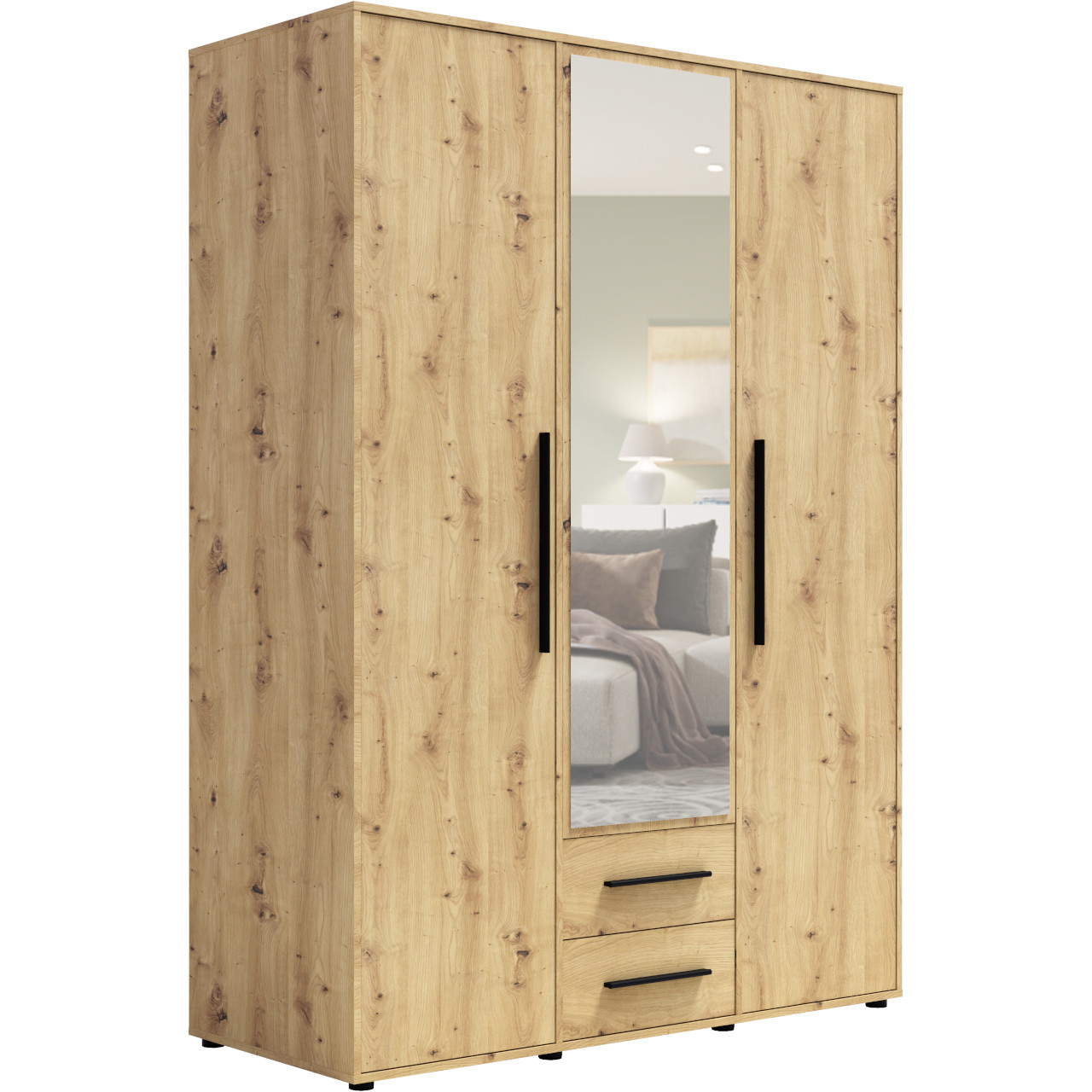 Szafa z lustrem MAXIS 12 dąb artisan