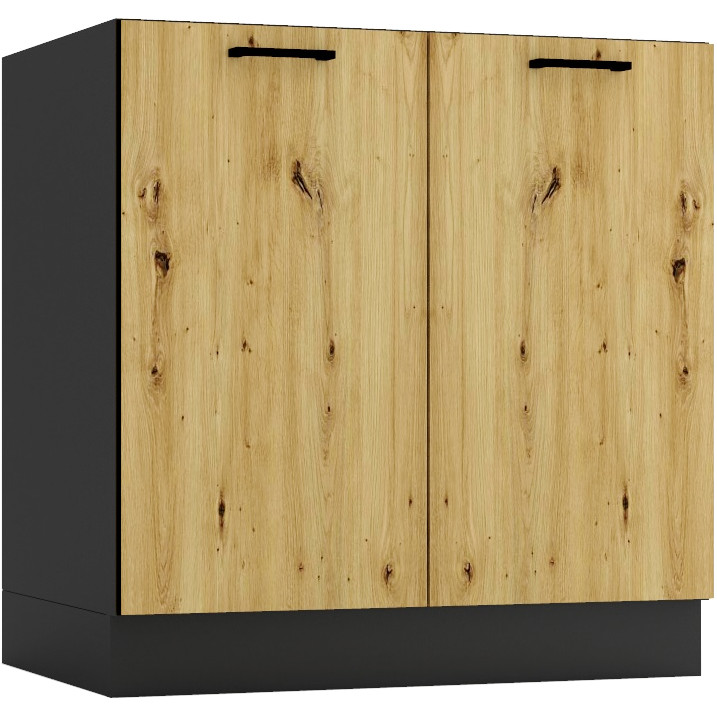 Szafka dolna pod zlew D80ZL ELLEN 02 grafit / dąb artisan