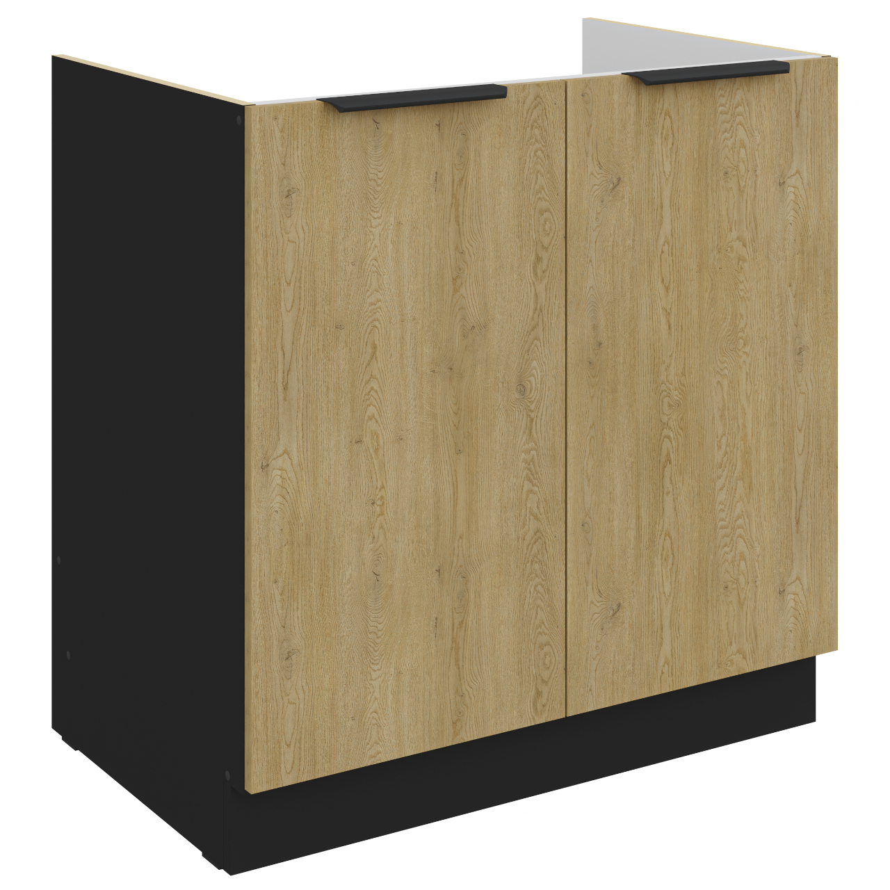 Szafka dolna pod zlew 80 CAMERON 01 czarny / dąb cremona