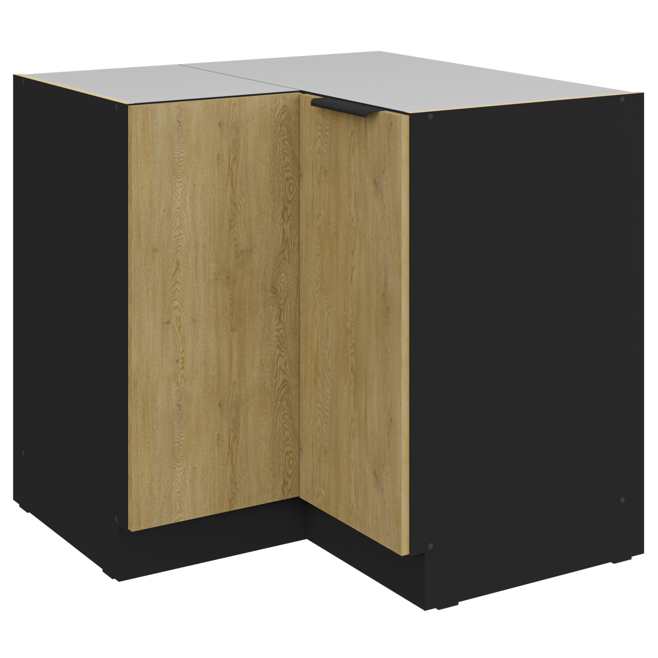 Szafka dolna narożna 90 CAMERON 16 czarny / dąb cremona