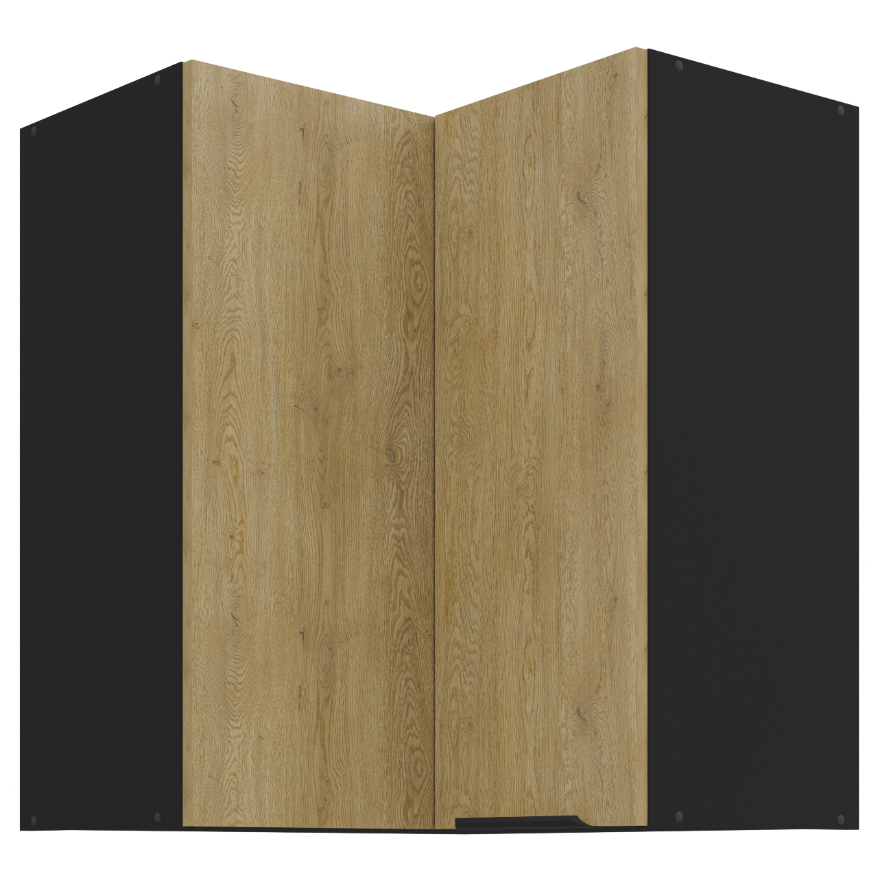 Szafka górna narożna 60 CAMERON 26 czarny / dąb cremona