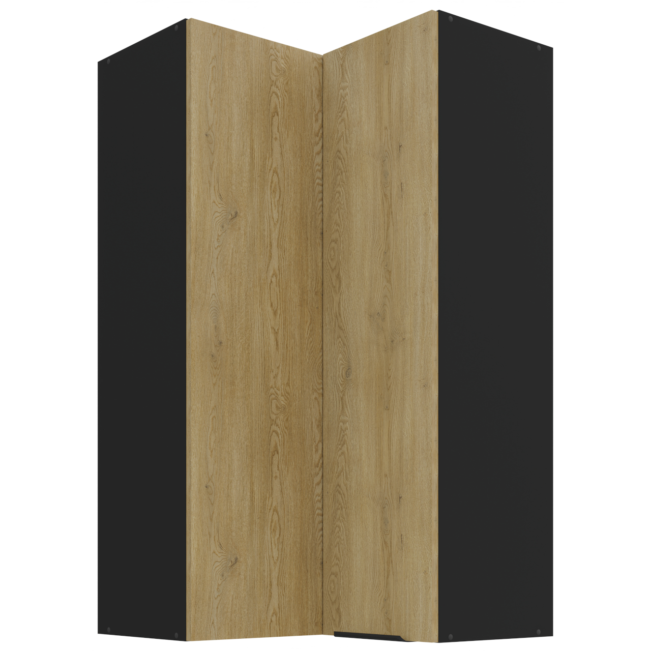 Szafka górna narożna 60 CAMERON 27 czarny / dąb cremona