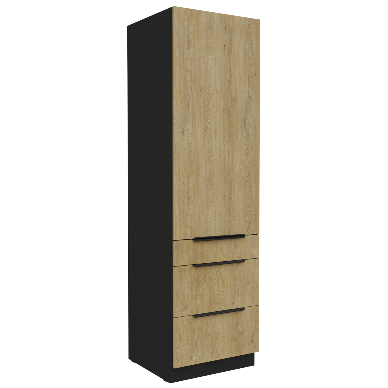 Słupek kuchenny 60 CAMERON 40 czarny / dąb cremona