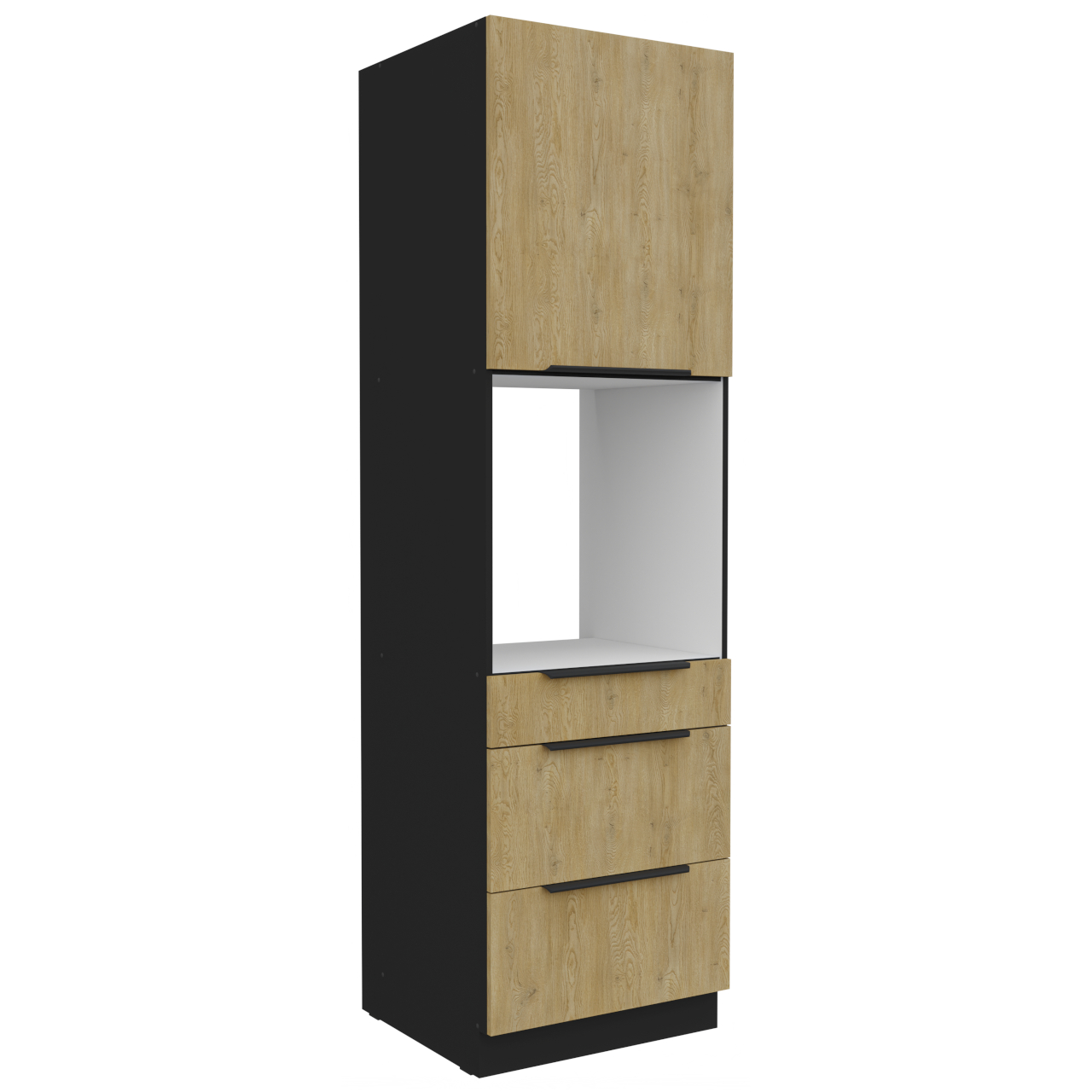 Słupek kuchenny 60 CAMERON 43 czarny / dąb cremona