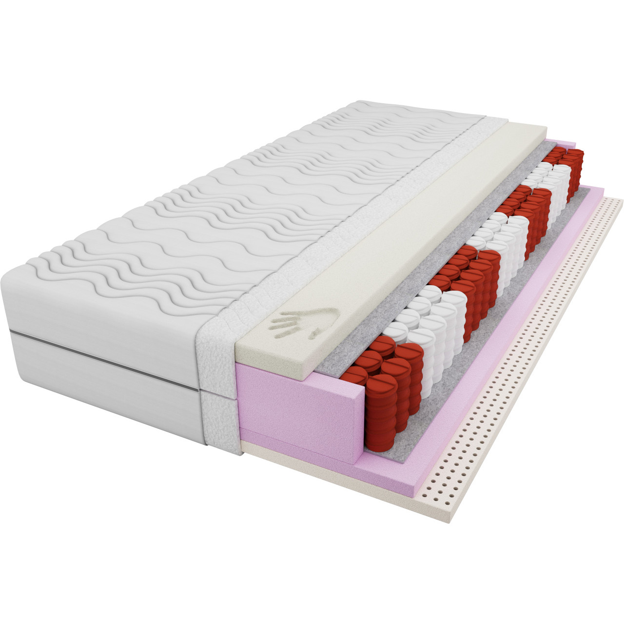 Materac kieszeniowy termoelastyczny + lateks 160x200 HENRI BLANC