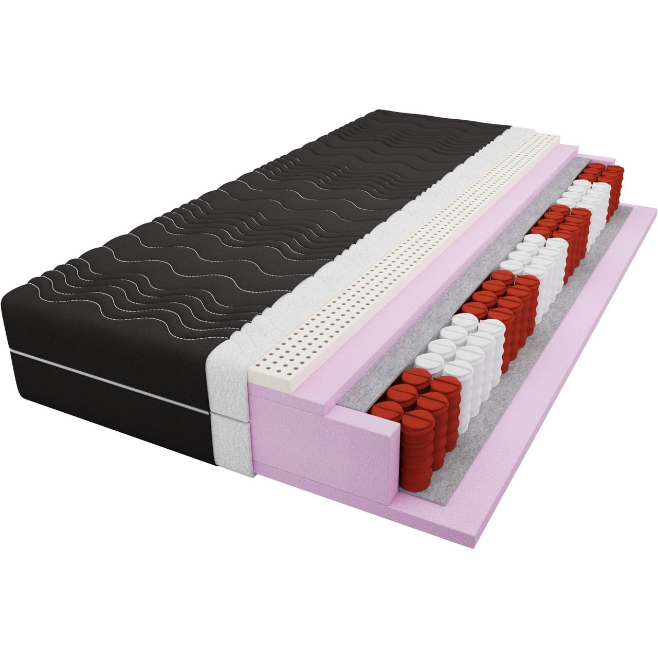 Materac kieszeniowy lateksowy 100x200 HORACE NOIR