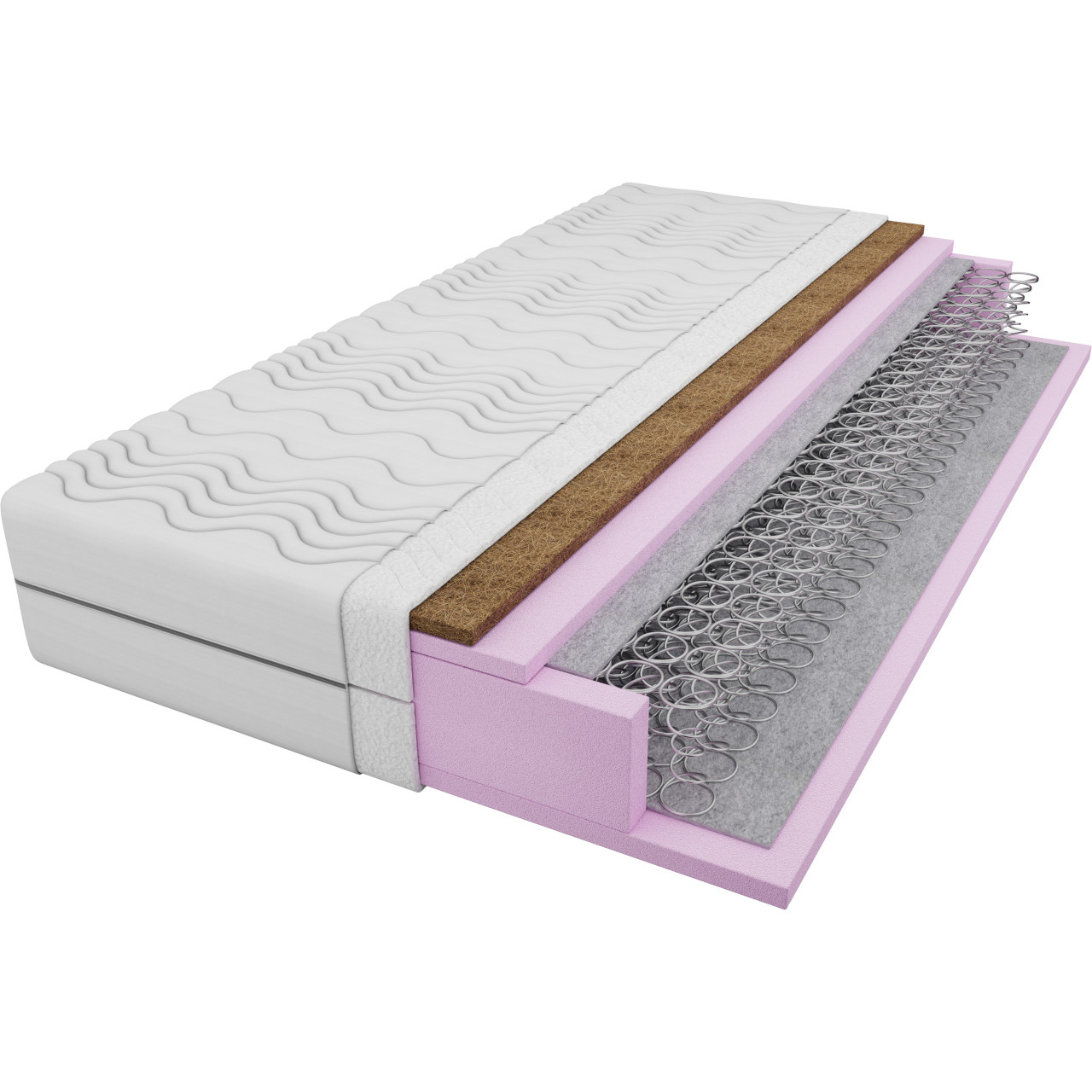Materac sprężynowy + kokos 160x200 LOU BLANC