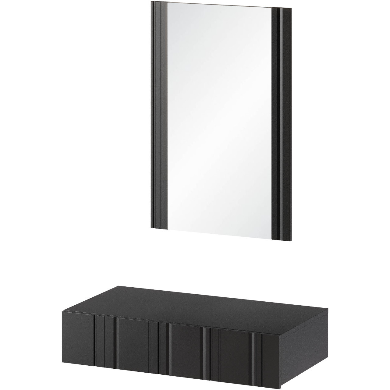 Toaletka z lustrem ISOLA czarny mat