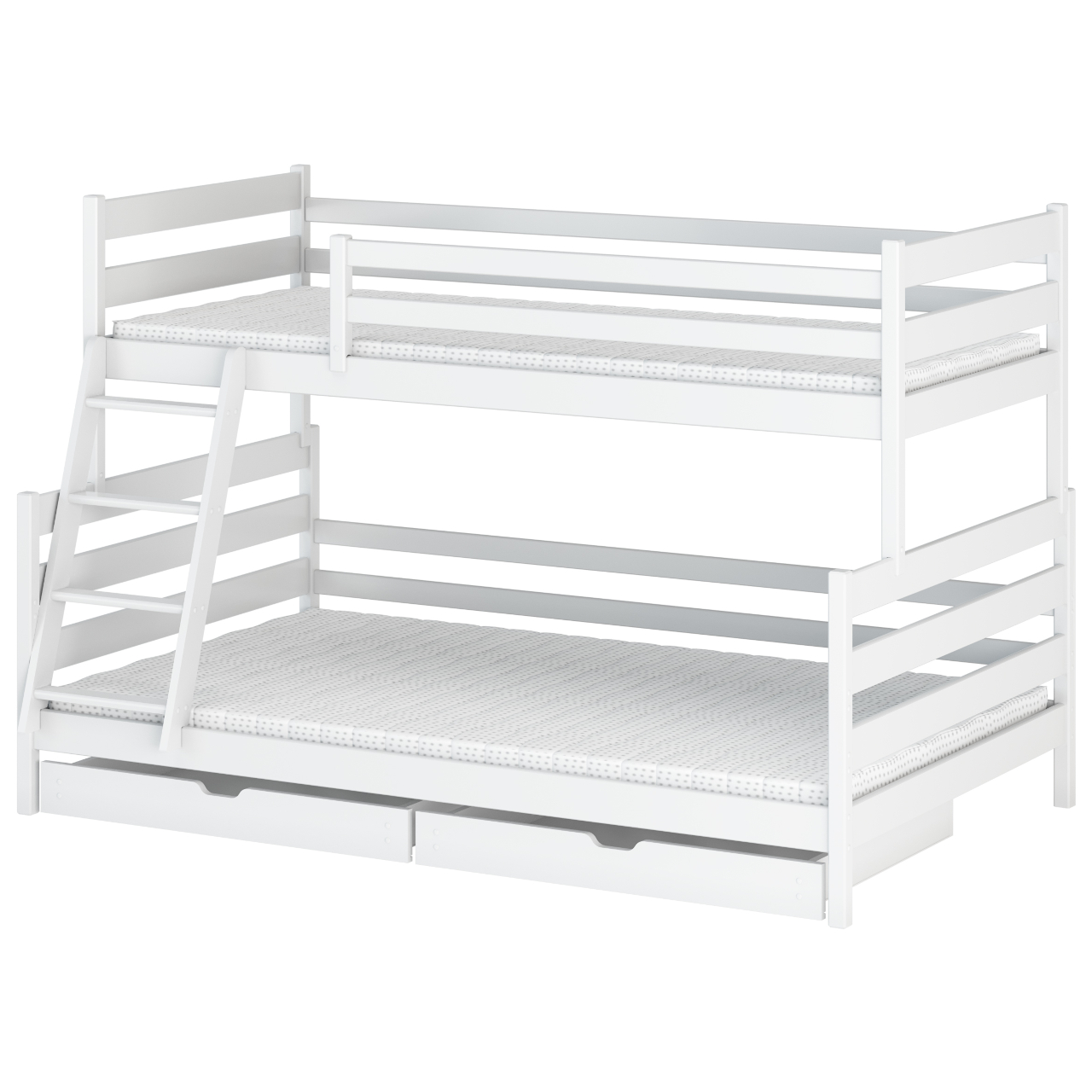 Drewniane łóżko piętrowe ASFI 90x200/120x200