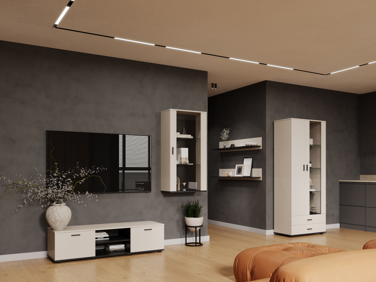 Meblościanka SINDI 11J kaszmir / czarny