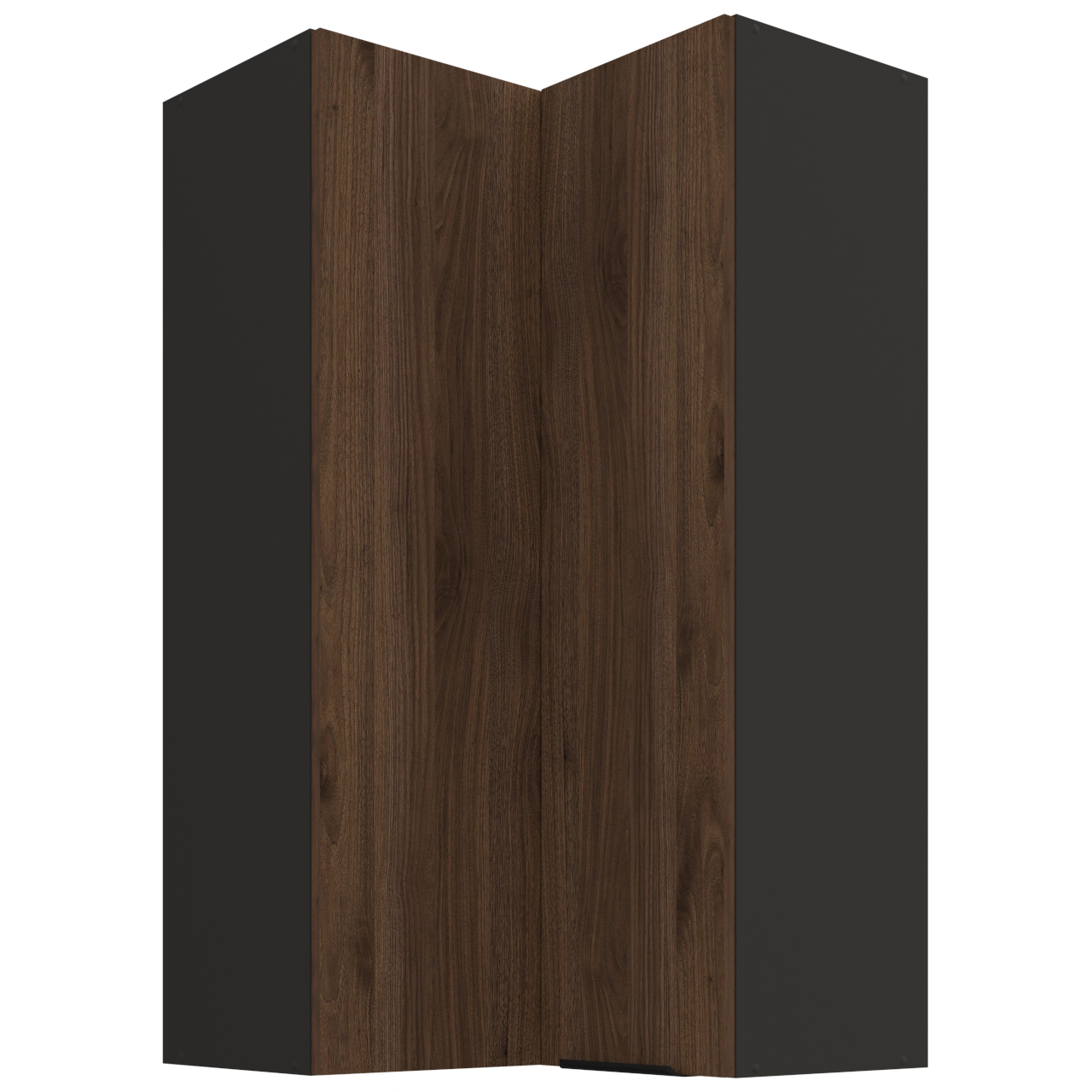 Szafka górna narożna 60 SILVIA 67 czarny / orzech okapi