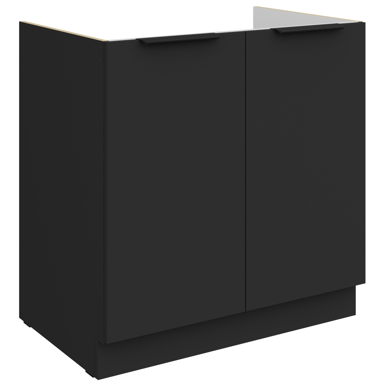 Szafka dolna pod zlew 80 ERIS 01 Czarny mat / Czarny AFM