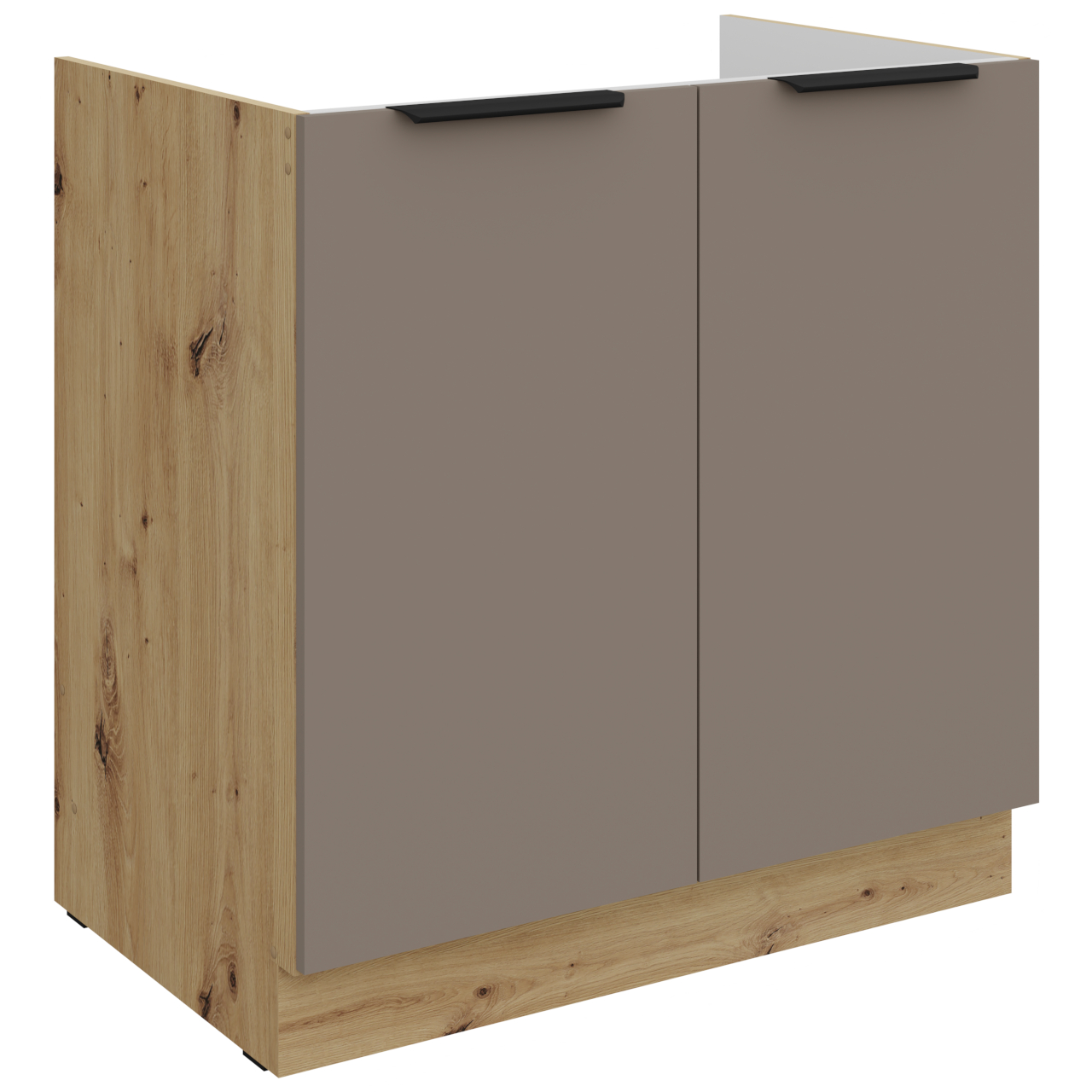 Szafka dolna pod zlew 80 ERIS 01 Dąb artisan / Piaskowa szarość AFM
