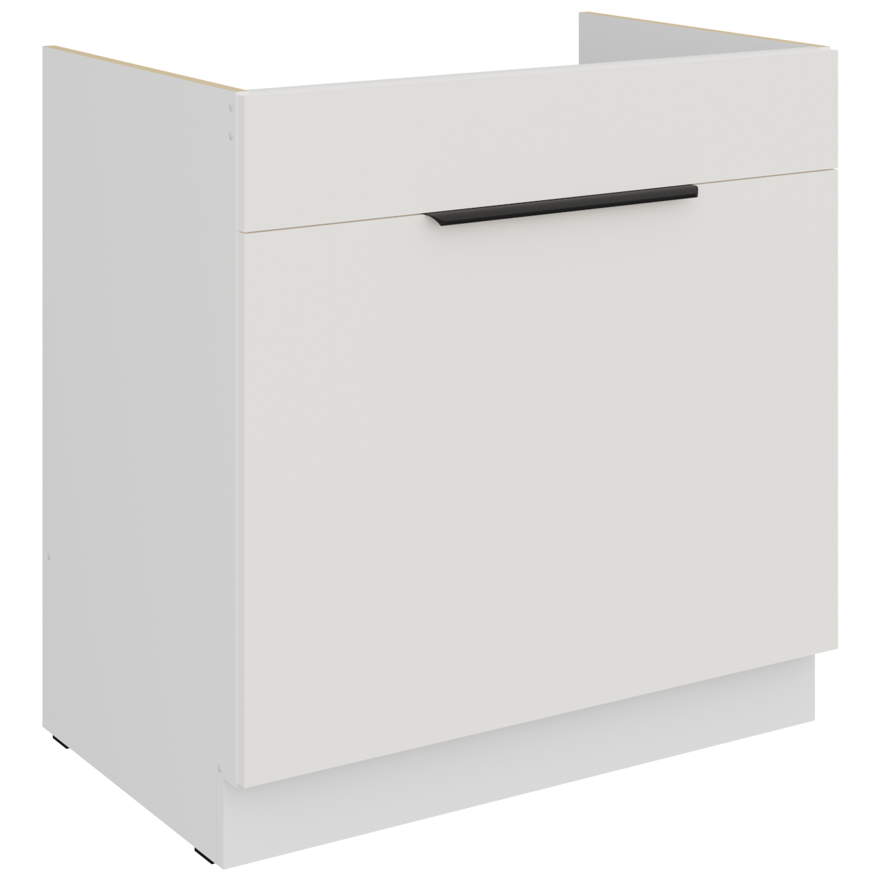 Szafka dolna pod zlew z szufladą 80 ERIS 02 Biały / Biały mat AFM