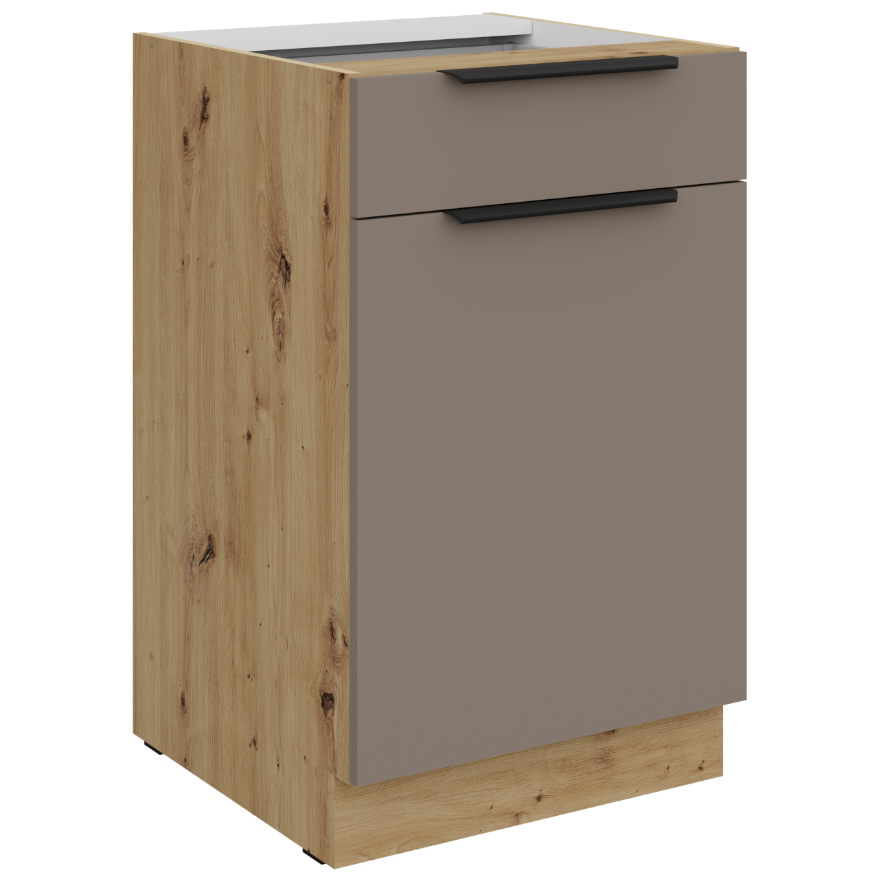Szafka dolna z szufladą 50 ERIS 10 Dąb artisan / Piaskowa szarość AFM