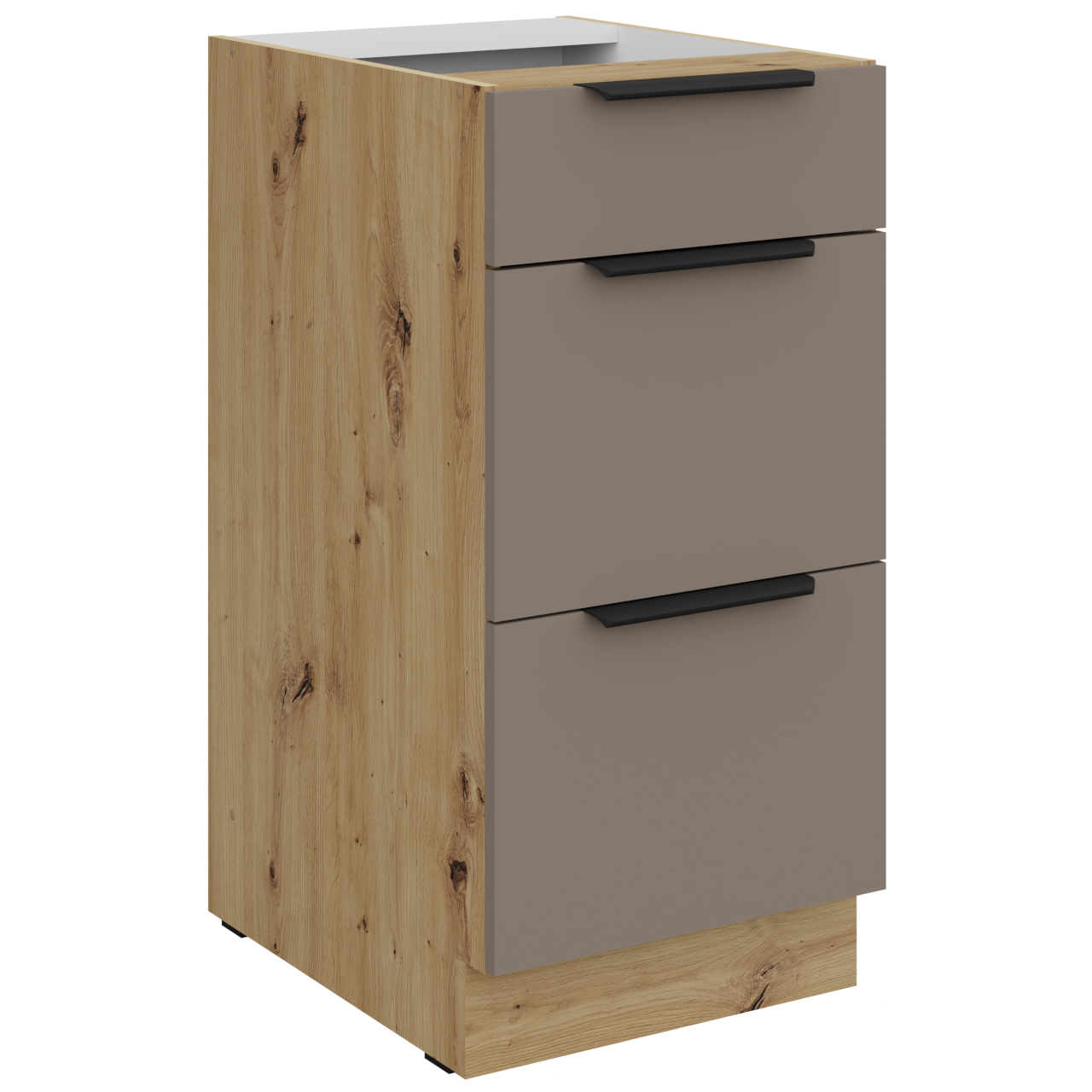 Szafka z szufladami 40 ERIS 11 Dąb artisan / Piaskowa szarość AFM