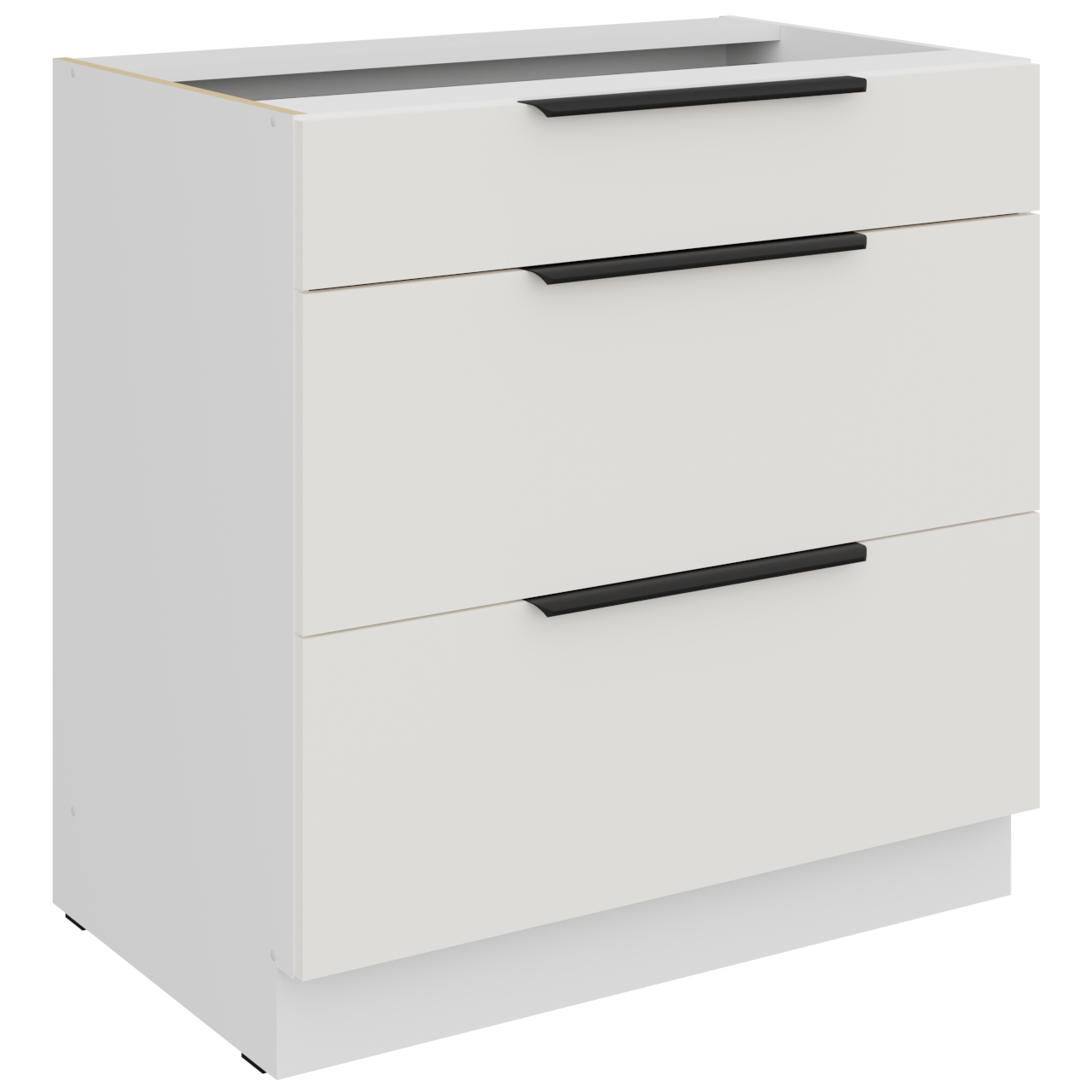 Szafka z szufladami 80 ERIS 04 Biały / Biały mat AFM