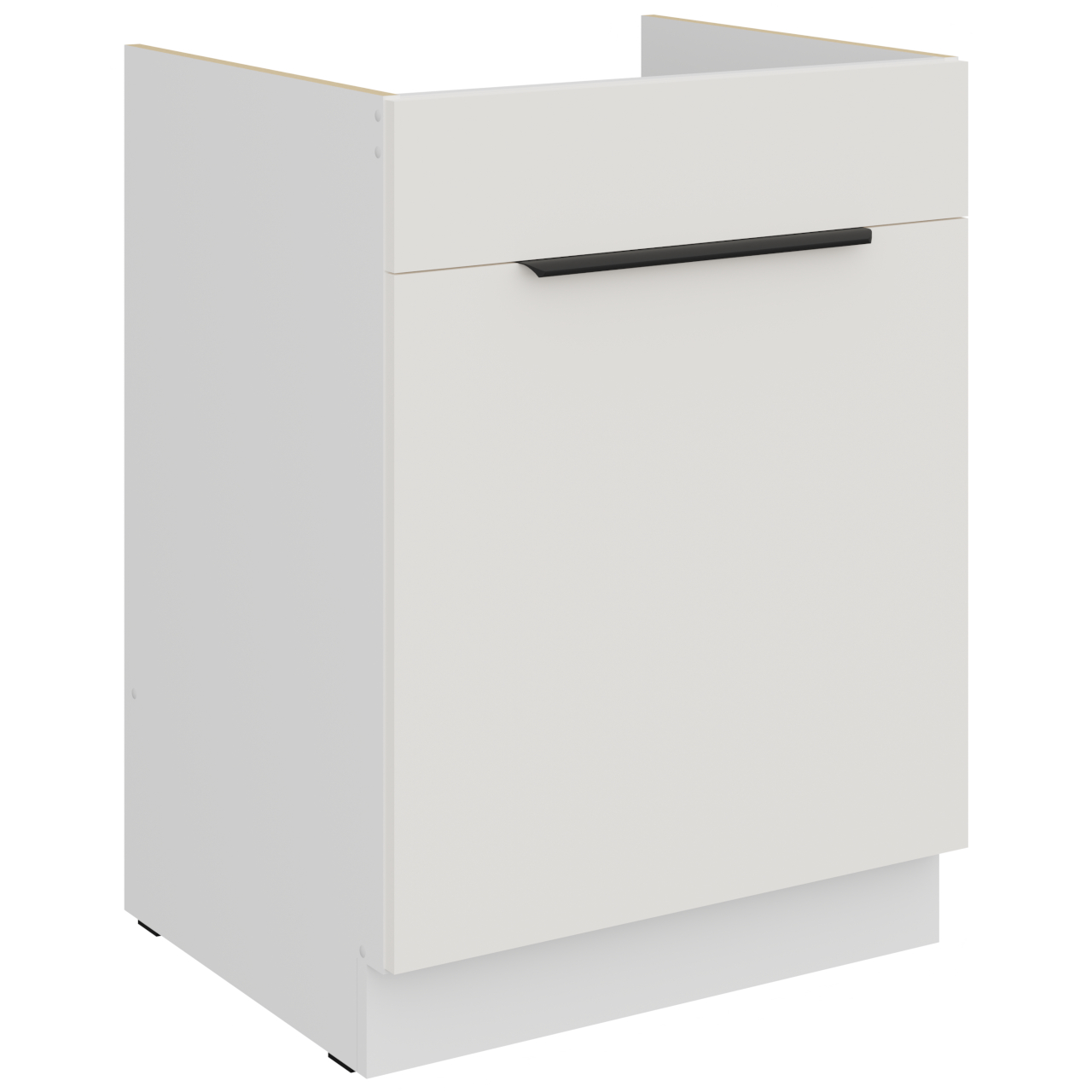 Szafka dolna pod zlew z szufladą 60 ERIS 05 Biały / Biały mat AFM